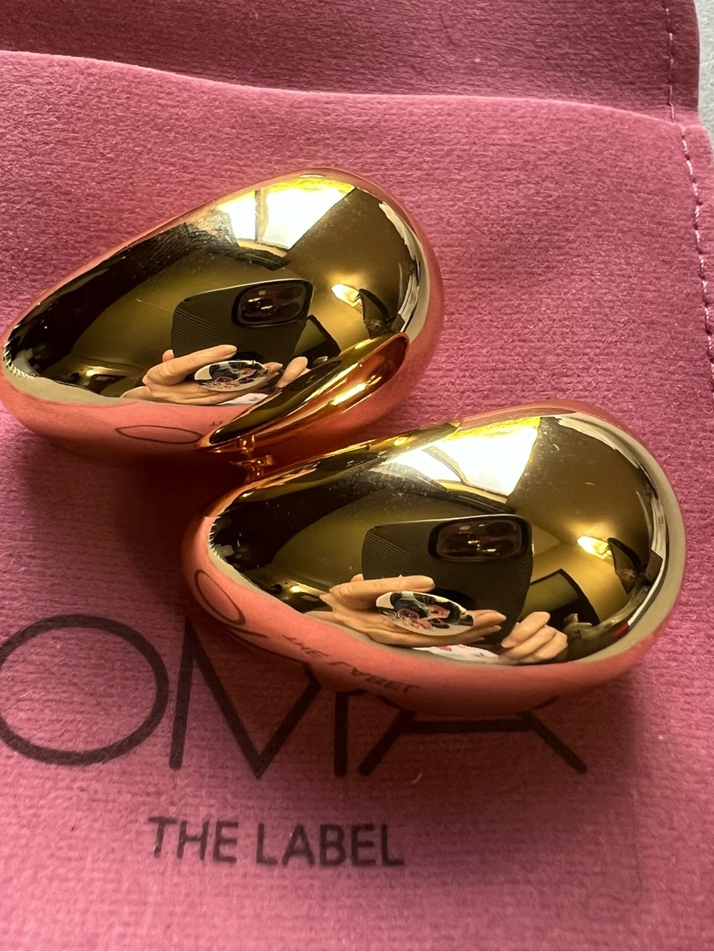 Gold Metallic Bean Shaped Beauty Tools
